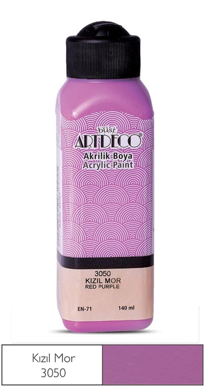 ARTDECO AKRİLİK BOYA 140 ML KIZIL MOR Y-070R-3050