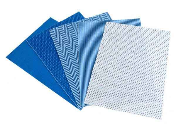 LİNO GOLD KEÇE MAVİ 5 DESEN 10'LU 20X30CM 2722J