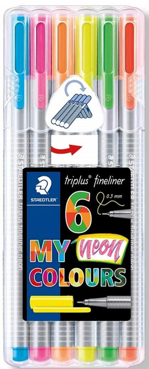 STAEDTLER FINELINER TRIPLUS 6LI NEON 334 SB6CS3