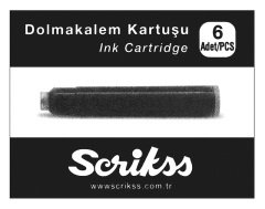 SCRIKSS DOLMAKALEM KARTUŞU SİYAH 6'LI