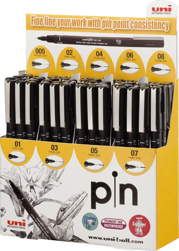 UNİ DRAWING PEN PIN-200/5D 60LI STAND