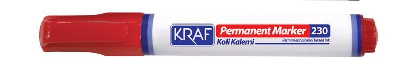 KRAF PERMANENT MARKÖR YUVARLAK UC 220 KIRMIZI