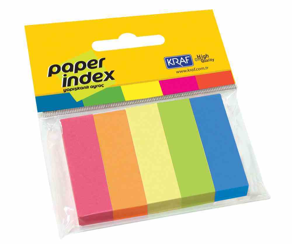 KRAF KAĞIT INDEX 15X50MM 5 RENK X 100 SY 1550