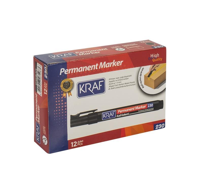 KRAF PERMANENT MARKÖR KESİK UC 230 SİYAH