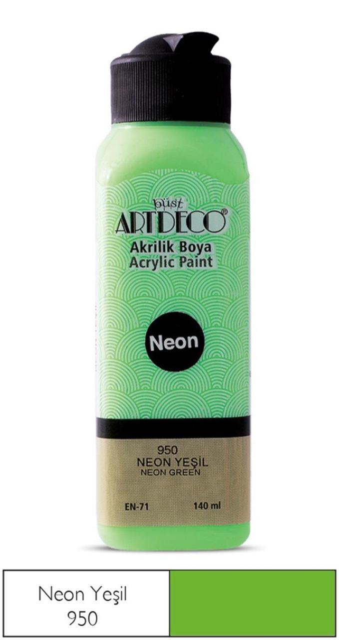 ARTDECO AKRİLİK BOYA 140 ML NEON YEŞİL Y-070R-950
