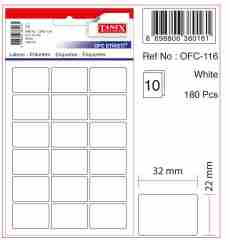 TANEX OFC-116 BEYAZ OFİS ETİKETİ