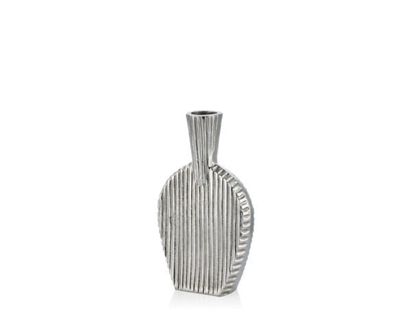 Stripped Gümüş Küçük Vazo 30*17*6 cm