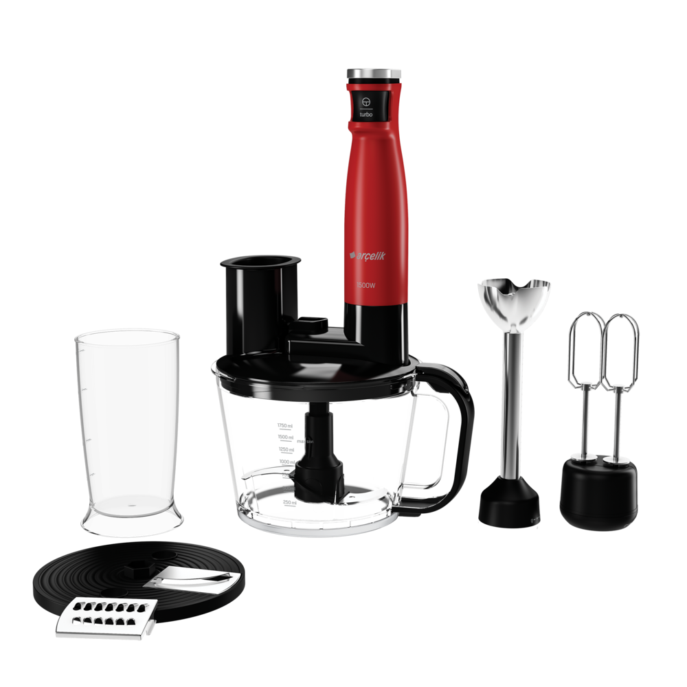 Arçelik RHB 6050 K Resital Kırmızı 1500 W Blender Set
