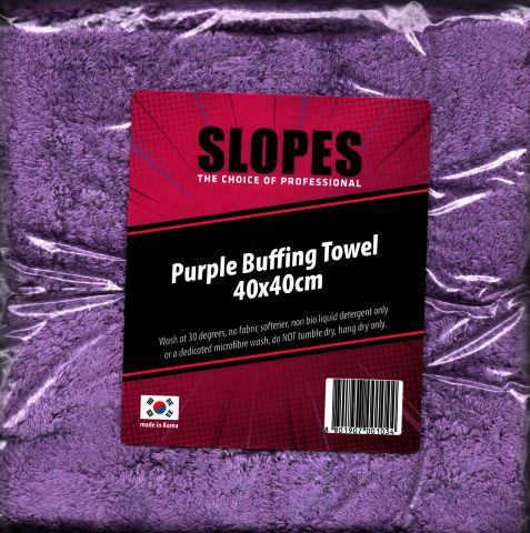 Slopes Purple Buffing Towel 40x40 cm / Cila Silme Bezi