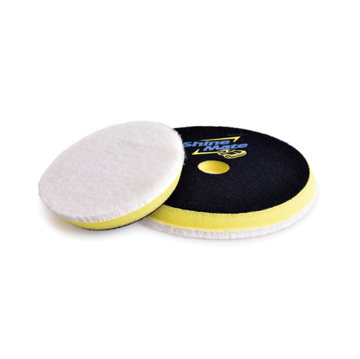 Shine Mate 41355-1 Knitted Wool Pad Yellow Foam 125/140 mm / Sarı Ara Tabanlı Agresif Yün Pasta Keçesi