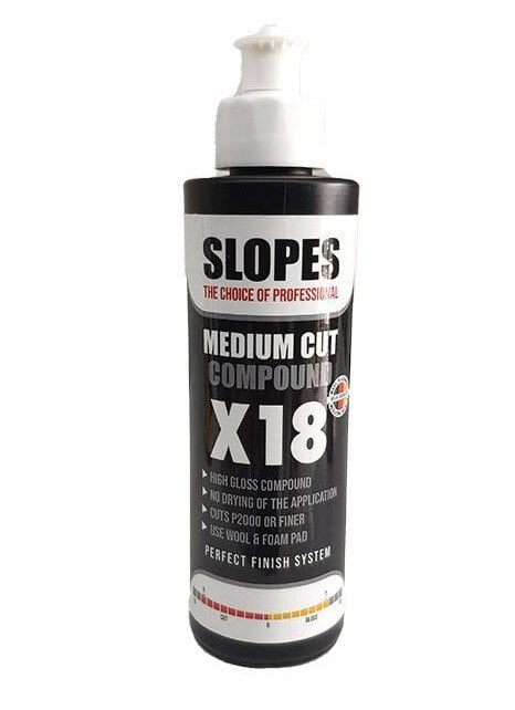 Slopes X18 Medium Cut Compound 250 ml / Çizik Giderici İnce Pasta