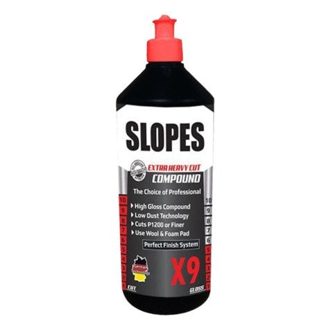 Slopes X9 Extra Heavy Cut Compound 1 Lt / Agresif Çizik Giderici Pasta