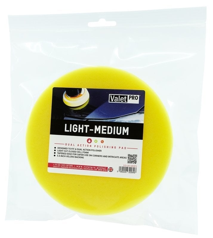 Valet Pro Light-Medium Dual Action Polishing Pad 140 mm / Sarı Hare Giderici Sünger