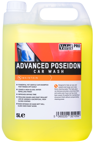Valet Pro Advanced Poseidon Car Wash 5 Lt / Cilalı Parlatıcı Şampuan