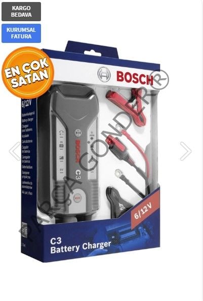 Bosch C3 Akü Şarj Cihazı Orijinal 4047024837836