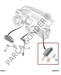 Torpido Lambası Peugeot Citroen PSA Orijinal 6362.N7