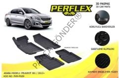 Peugeot 301 Kauçuk Paspas Siyah İthal Perflex