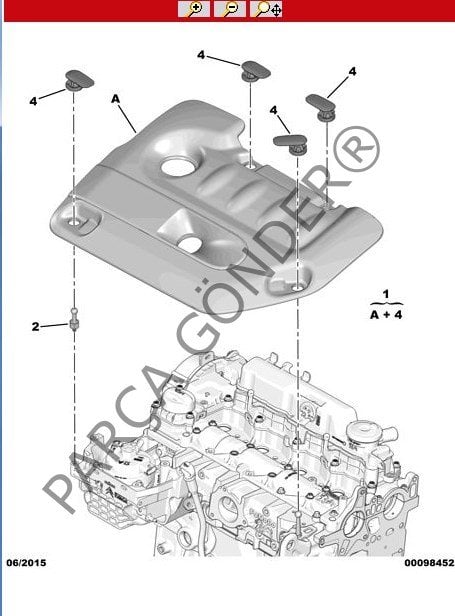 Motor Üst Kapağı Orijinal 9674345880