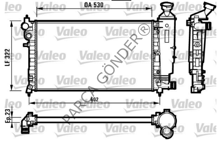 Peugeot 106 Su Radyatörü VALEO 1330.29