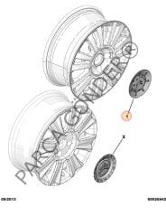 Citroen C5 II Jant Göbeği Bulunmayan Model 5421.16