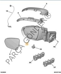 SOL DIŞ AYNA PSA ORİJİNAL