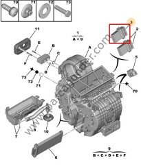 Kalorifer Motoru Hız Ayar Ünitesi Klima rolesi Sagem   6441.L2