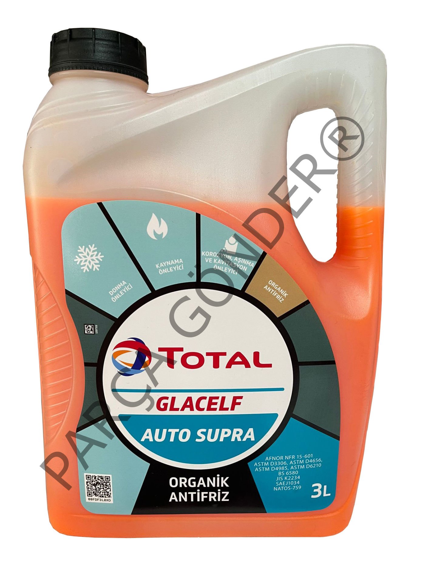 Total Glacelf Auto Supra Antifiriz 3 litre Organik Kırmızı Sarı