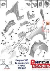 308 Sag Çamurluk Kapagı Luvi 9025.62