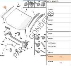 PEUGEOT 508 ÖN CAM ÇITASI SOL