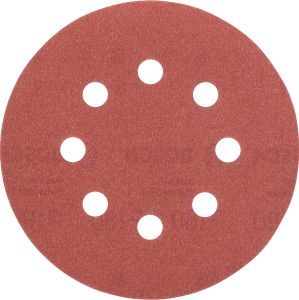 Bosch - Eksantirik Zımpara Kağıdı 5'li, 125 mm 180 Kum 8 Delik