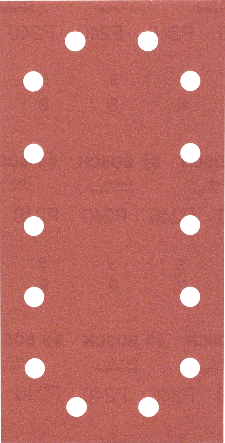 Bosch - Titreşimli Zımpara Kağıdı 10'lu, 115 x 230 mm 240 Kum 14 Delik