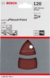 Bosch - Expert for Serisi Ahşap Zımpara 102x62/93x93 mm 120 kum