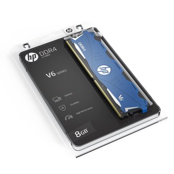 HP 8GB 3000 MHz DDR4 V6 RAM 16-18-18-36 CL16 UDIMM BLUE SOGUTUCULU