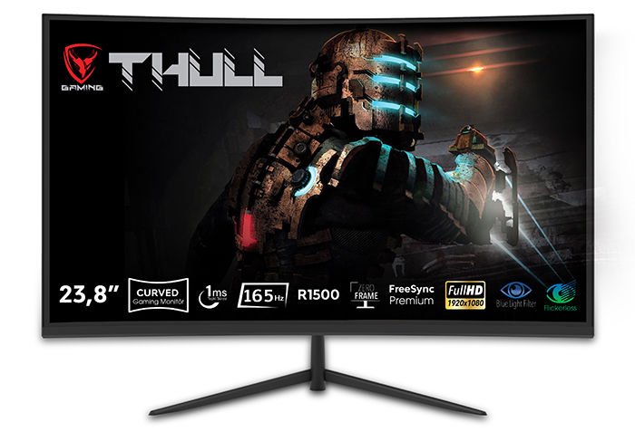 THULL 23,8'' 1ms 165Hz Freesync Premium FHD HDR300 (Hdmı+DP+Vga) VA Frameless Curved Gaming Led Monitör