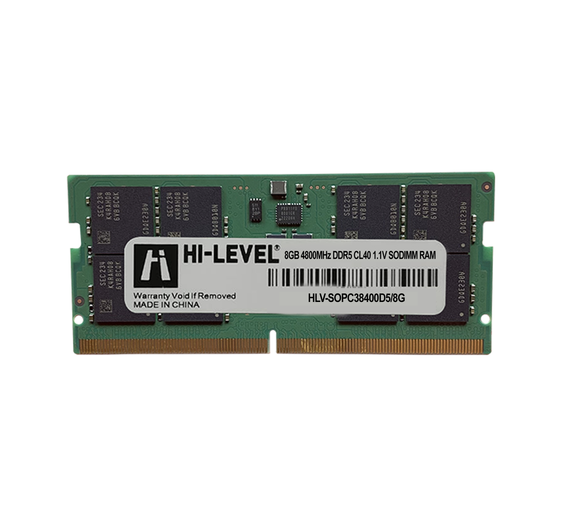 HI-LEVEL 8GB 4800MHz DDR5 CL40 1.1V SODIMM RAM