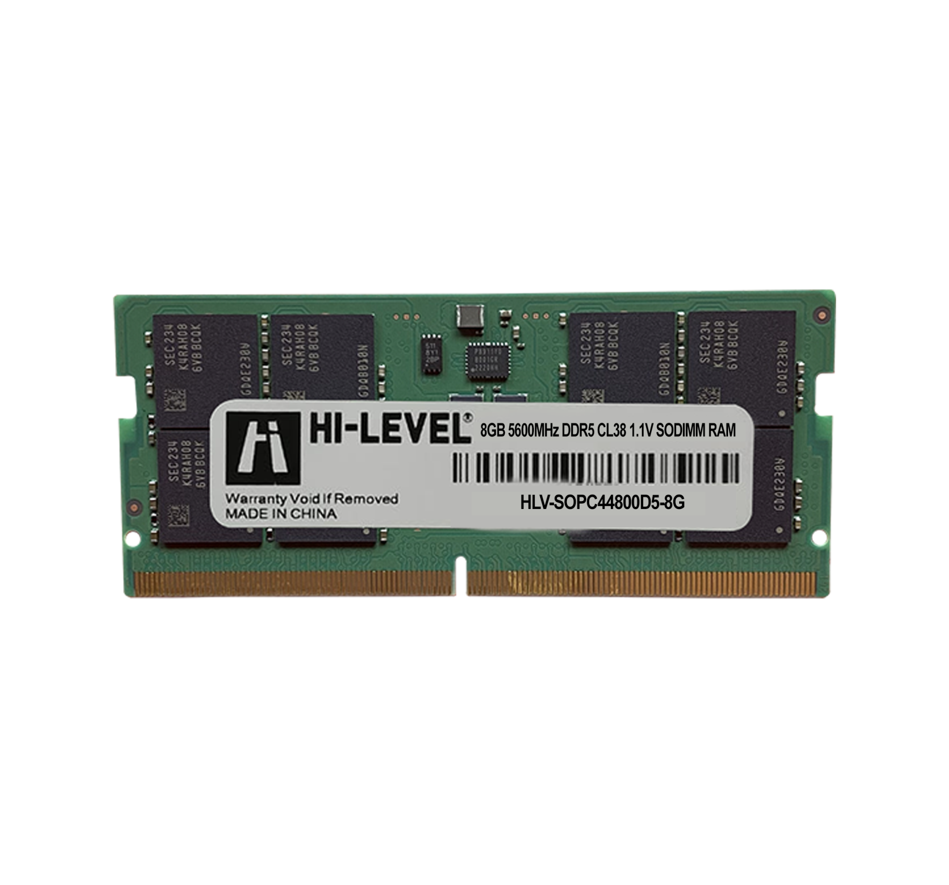 HI-LEVEL 8GB 5600MHz DDR5 CL38 1.1V SODIMM RAM