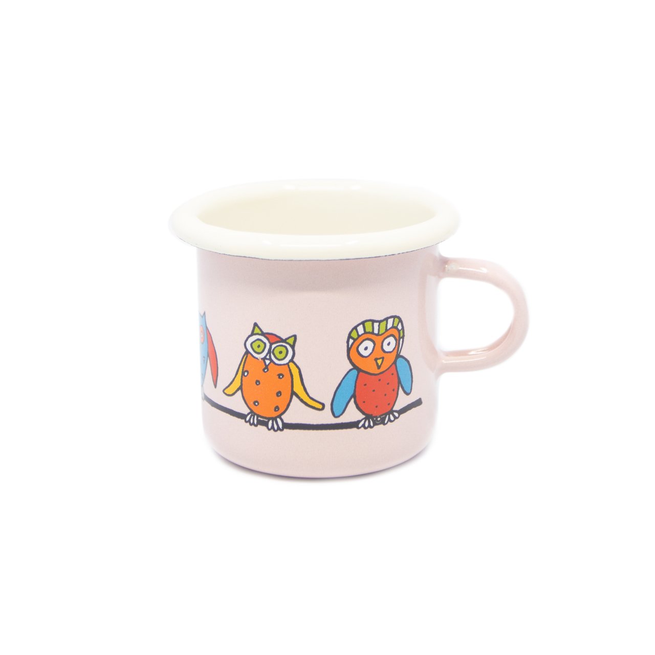 Emaye Minik bardak-Pembe Baykuş