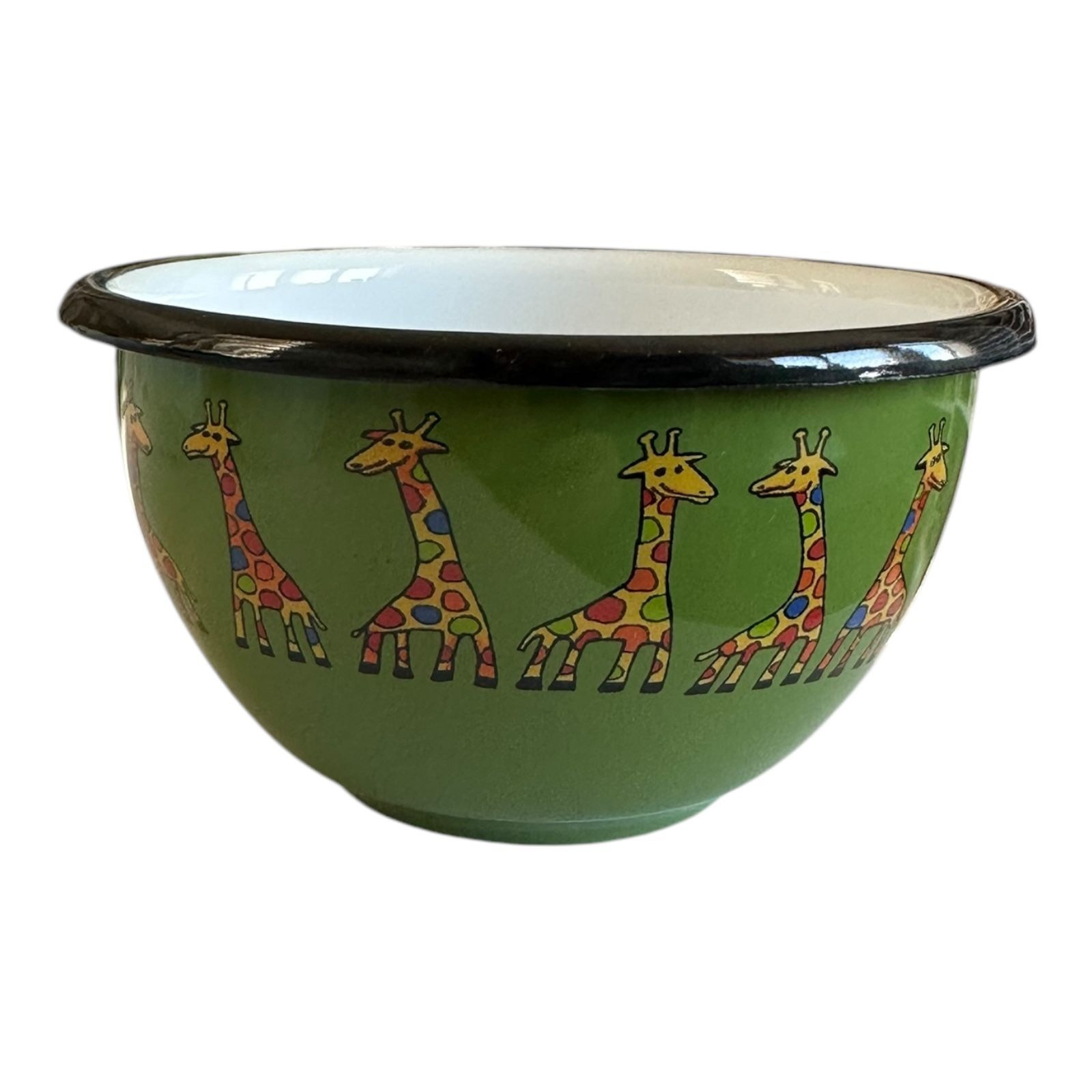 Emaye Kase/10 cm-Yeşil Zürafa