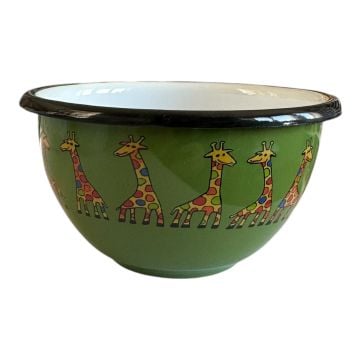 Emaye Kase/10 cm-Yeşil Zürafa