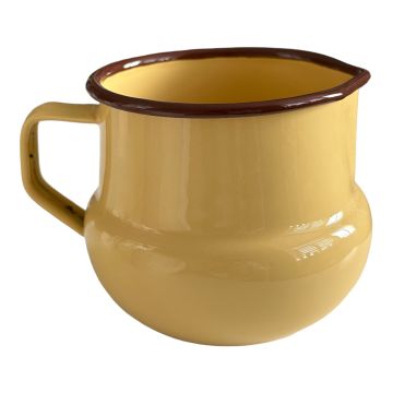 Emaye Küçük Sütlük-Sarı Üçüz Kediler
