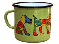 Emaye Büyük Bardak-Mint Köpek