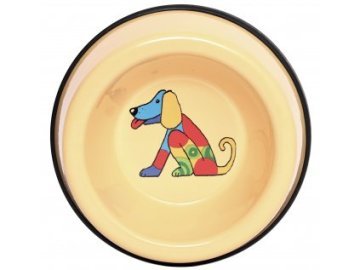 Emaye Küçük Köpek Mama Kabı-Sarı Köpek