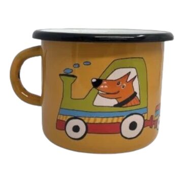 Emaye Bardak-9 cm Sarı Tren