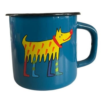 Emaye Büyük Maşrapa-Mavi Köpek
