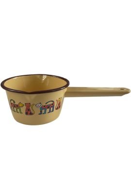 Emaye Küçük Tava-Sarı Benekli Kedi