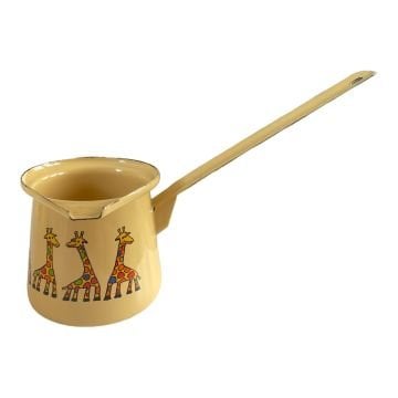 Emaye Küçük Cezve-Sarı Zürafa