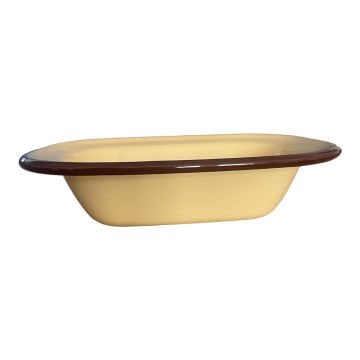 Emaye Çukur Tabak-Sarı Fil