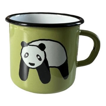 Emaye Bardak -Elma Yeşili panda