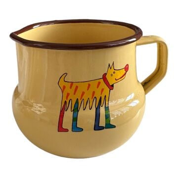 Emaye Küçük Sütlük-Sarı Köpek