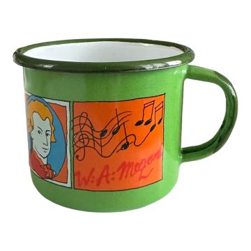 Emaye Büyük Bardak-Parlak Yeşil Mozart